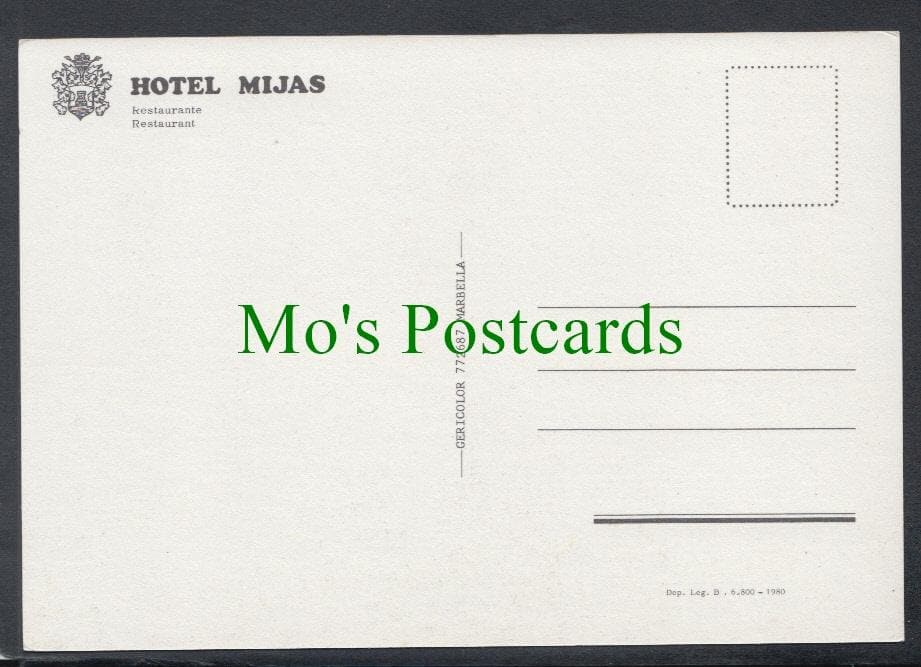 The Restaurant, Hotel Mijas, Spain
