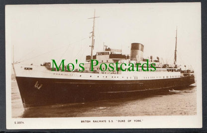 Shipping Postcard - British Railways S.S. "Duke of York"