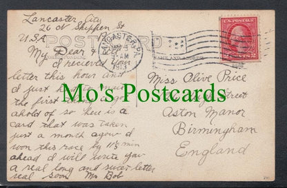 Sports Postcard - Rowing - American Rower and His Boat