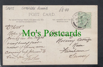 Sports Postcard - Cambridge Rowing Crew, 1906