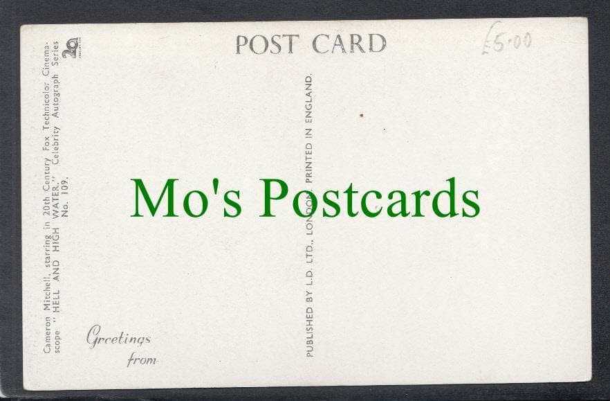 Actor Postcard - Film Star Cameron Mitchell