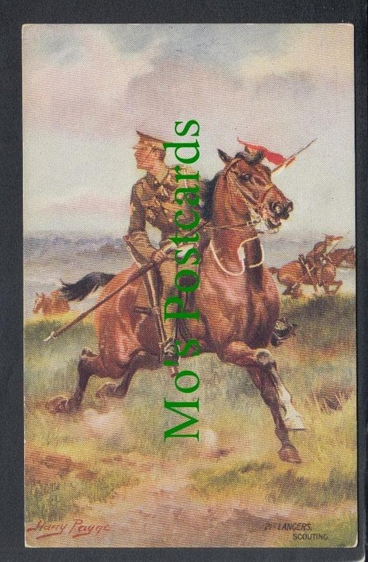 Military Postcard - 21st Lancers Scouting