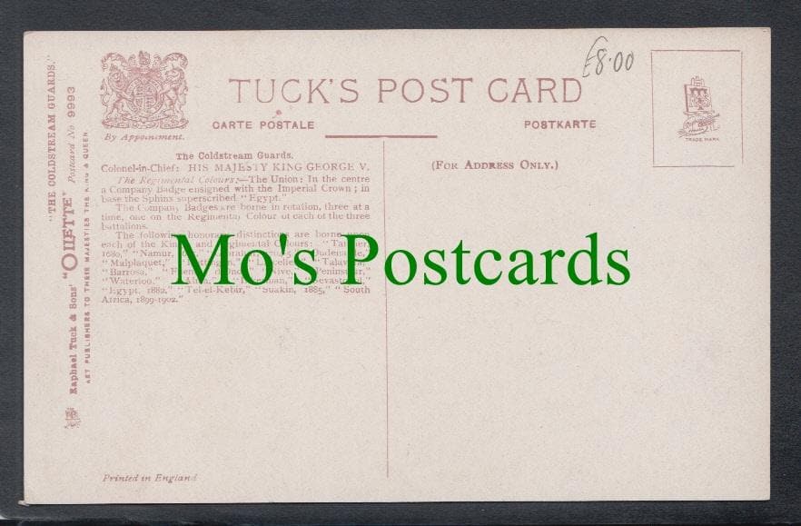 Military Postcard - The Coldstream Guards