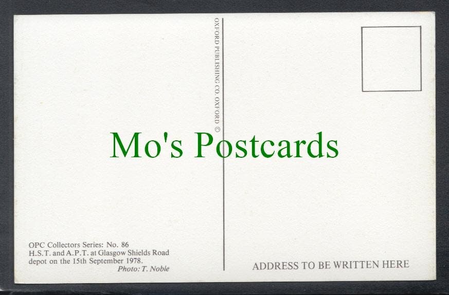 Railways Postcard - Train at Glasgow Shields Road