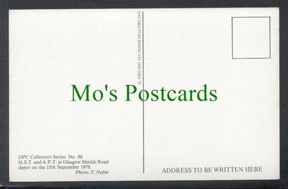 Railways Postcard - Train at Glasgow Shields Road