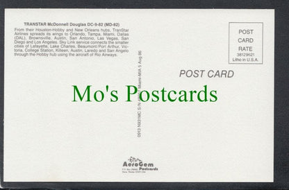 Aviation Postcard - Transtar McDonnell Douglas Aeroplane
