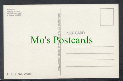 Aviation Postcard - Romavia Boeing 707-3K1C Aeroplane