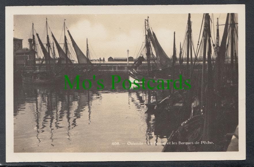 Le Bassin Et Les Barques De Peche, Ostend, Belgium