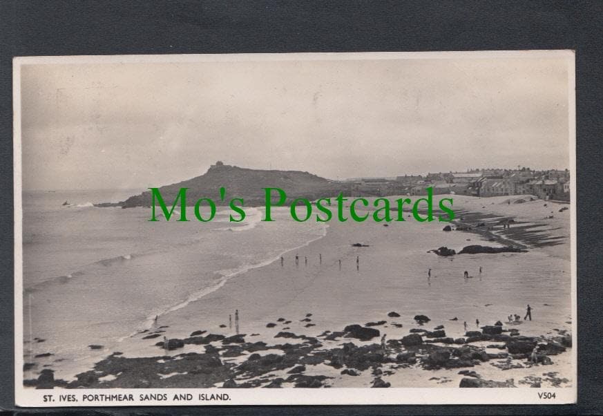 St Ives, Porthmear Sands and Island, Cornwall