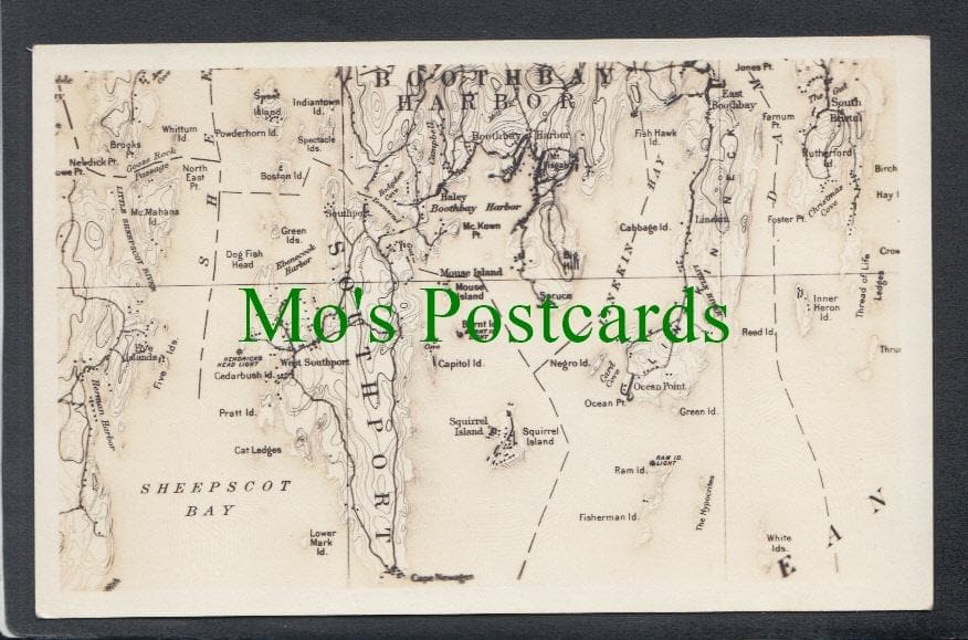 Map of Boothbay Harbor, Lincoln County, Maine