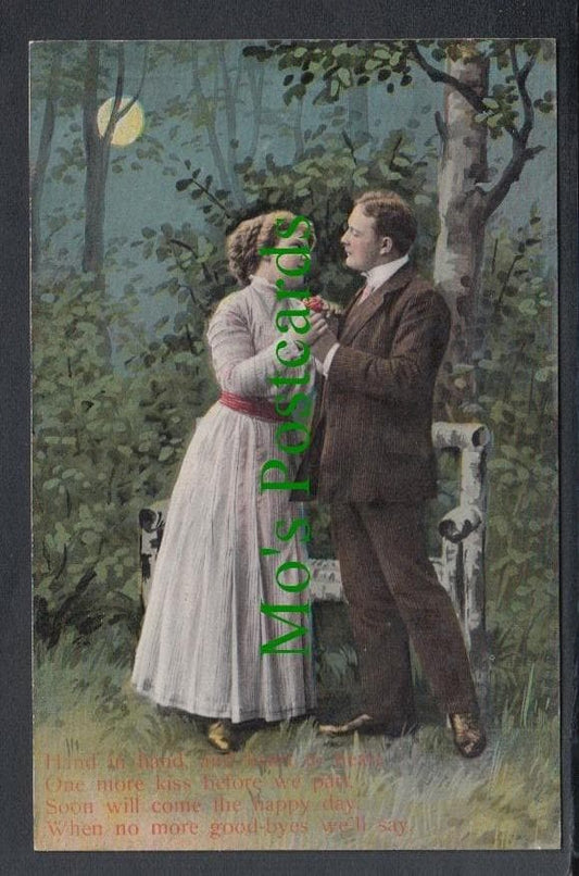 Glamour Postcard - Romantic Couple