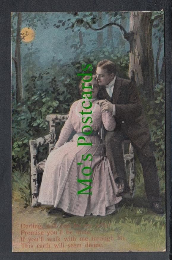 Glamour Postcard - Romantic Couple