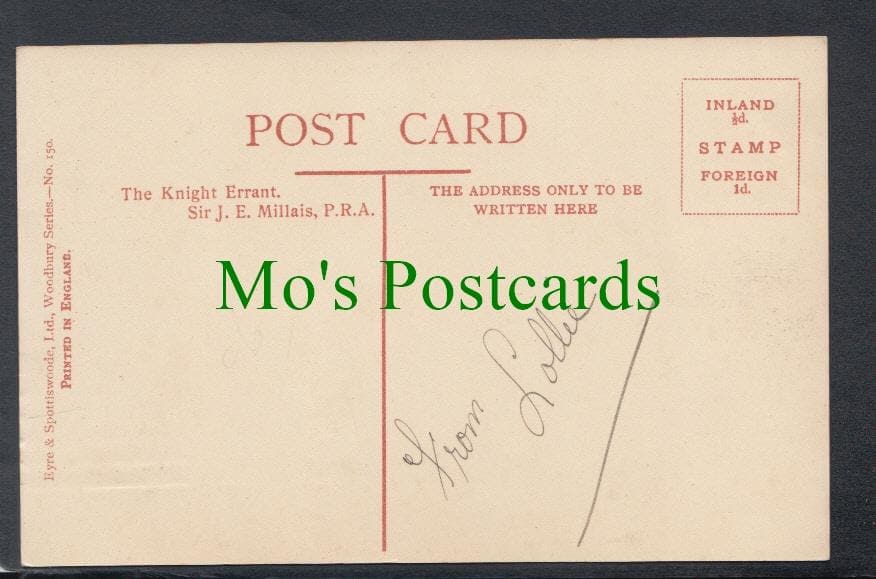 Art Postcard - The Knight Errant, Sir J.E.Millais