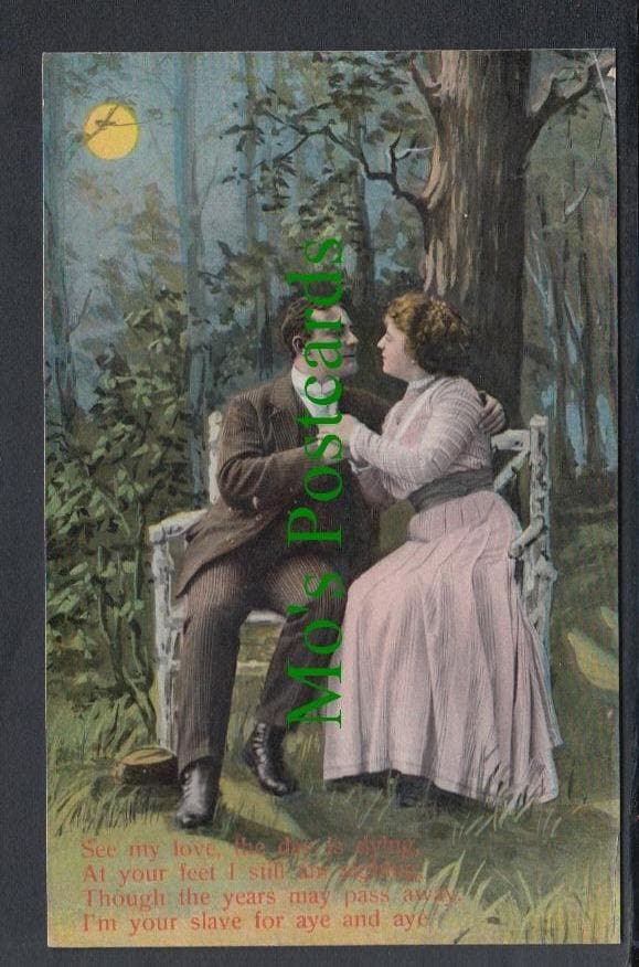 Glamour Postcard - Romantic Couple