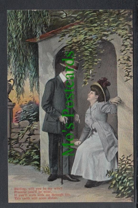 Glamour Postcard - Romantic Couple