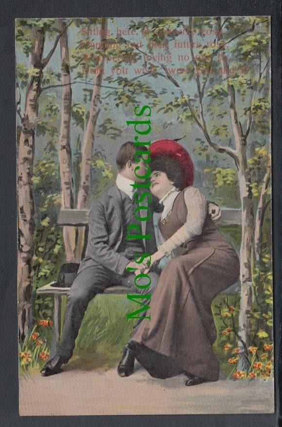 Glamour Postcard - Romantic Couple