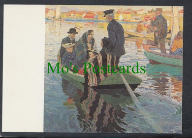 Art Postcard - Church-Goers in a Boat, Carl Wilhelmson