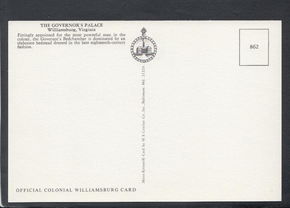 The Governor's Palace, Williamsburg, Virginia