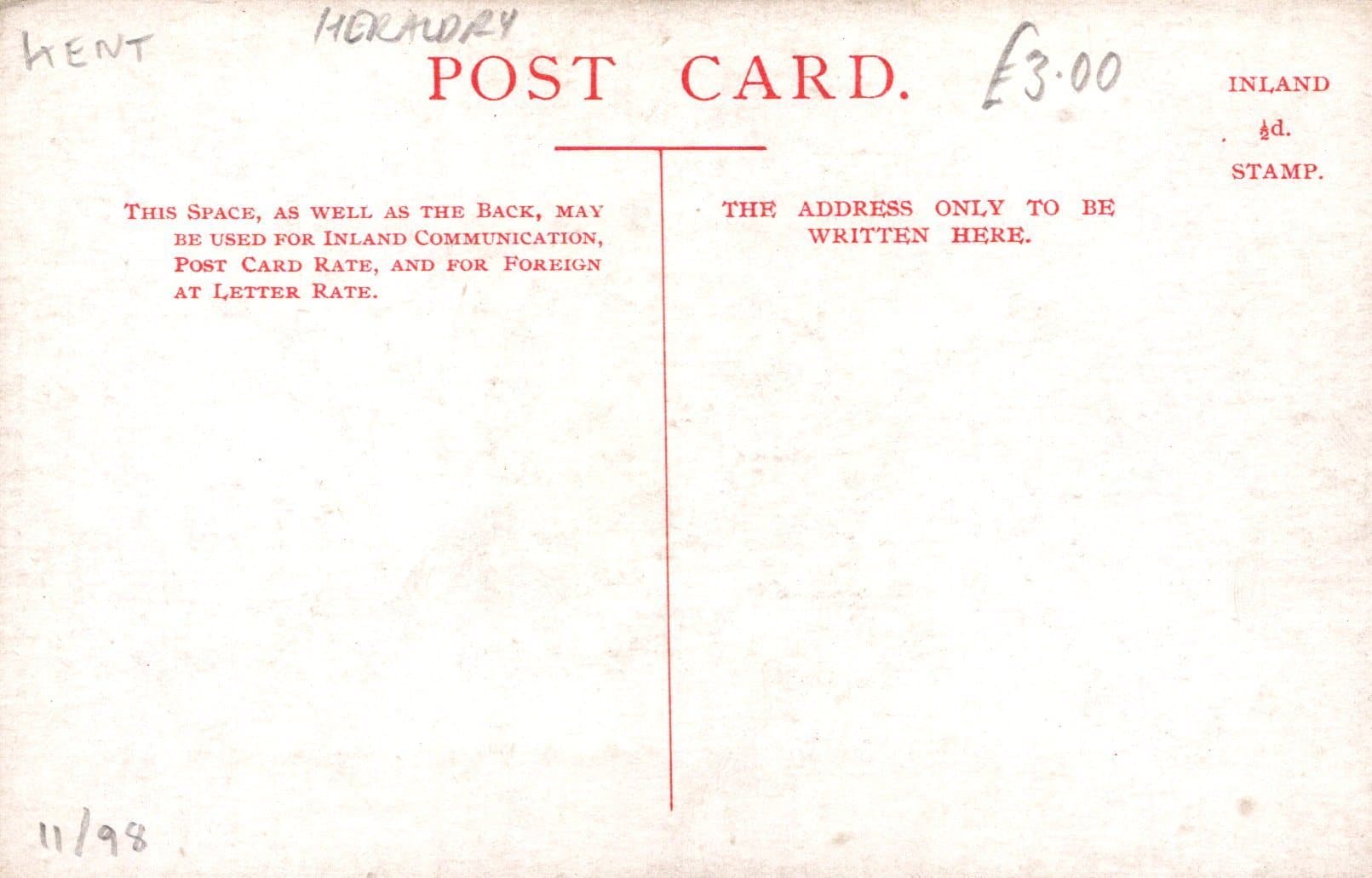 Heraldic Postcard - Chatham - Ja Ja Heraldic Series - Mo’s Postcards 