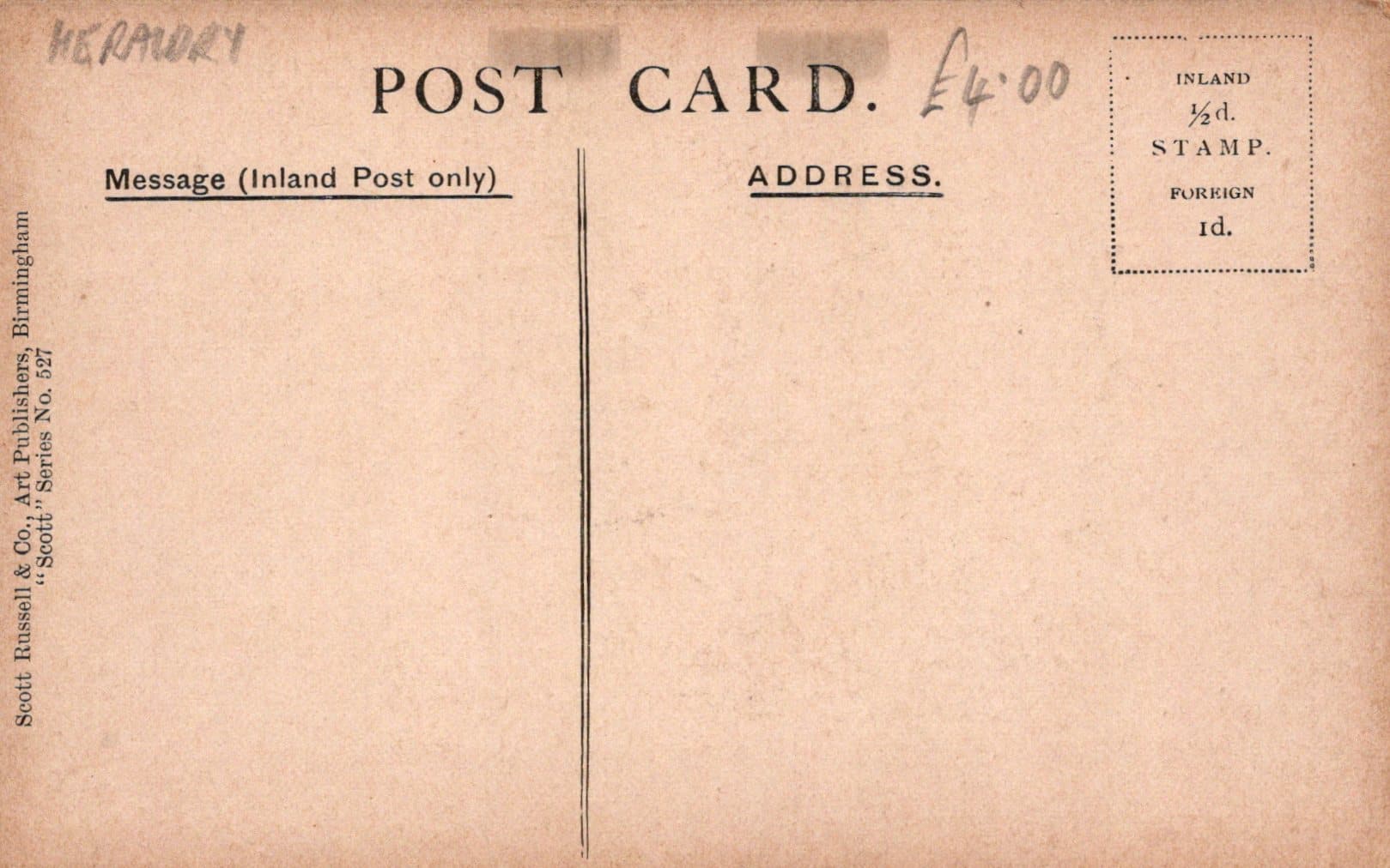 Heraldic Postcard - The Coat of Arms of Merionethshire - Mo’s Postcards 