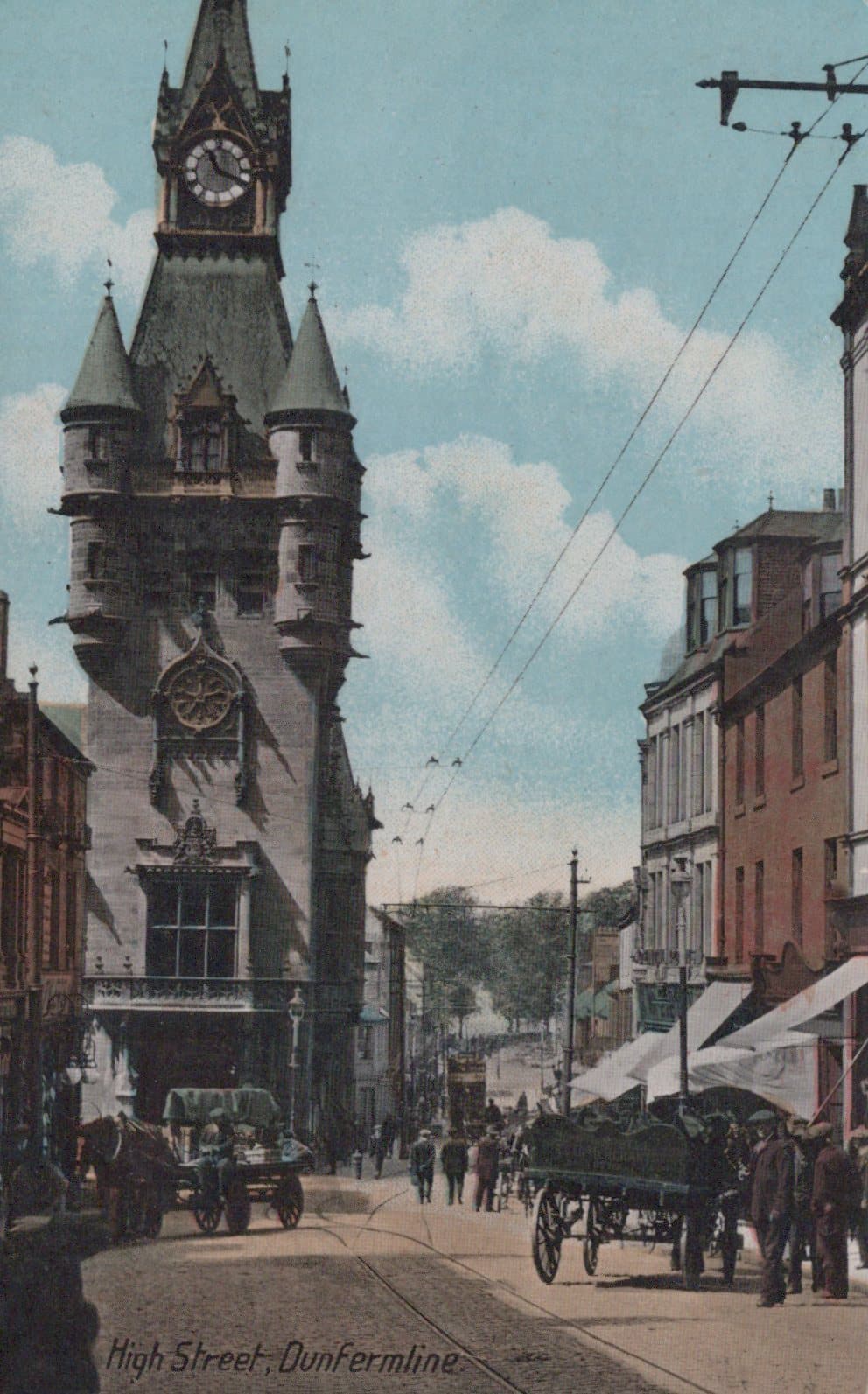 Scotland Postcard - High Street, Dunfermline - Mo’s Postcards 