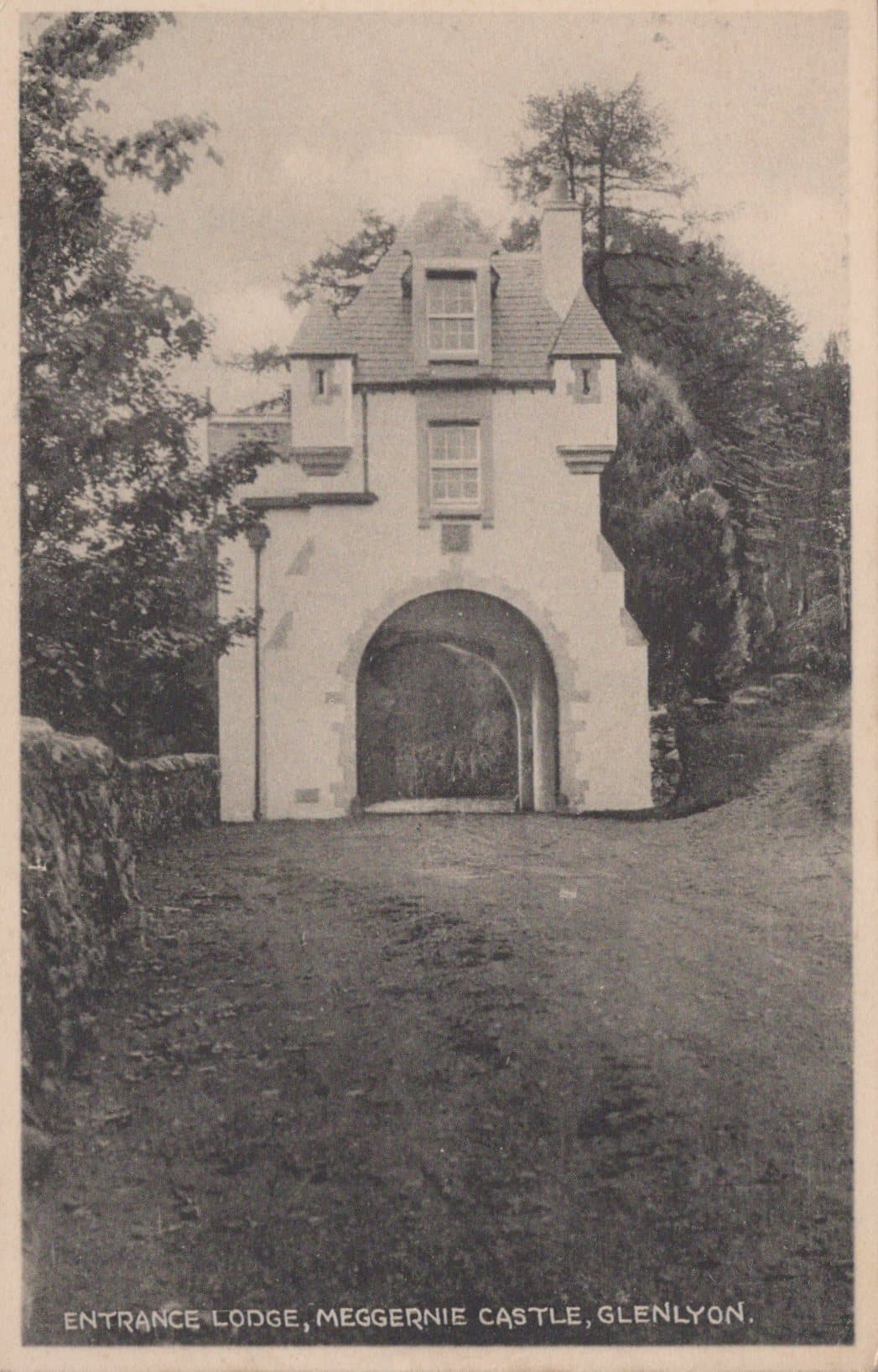 Scotland Postcard - Entrance Lodge, Meggernie Castle, Glenlyon - Mo’s Postcards 