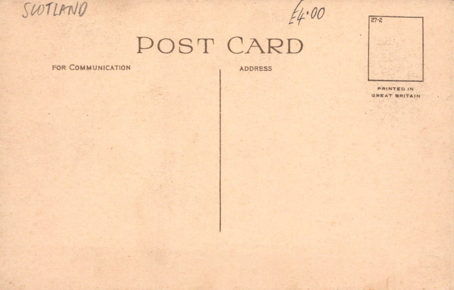 Scotland Postcard - Entrance Lodge, Meggernie Castle, Glenlyon - Mo’s Postcards 