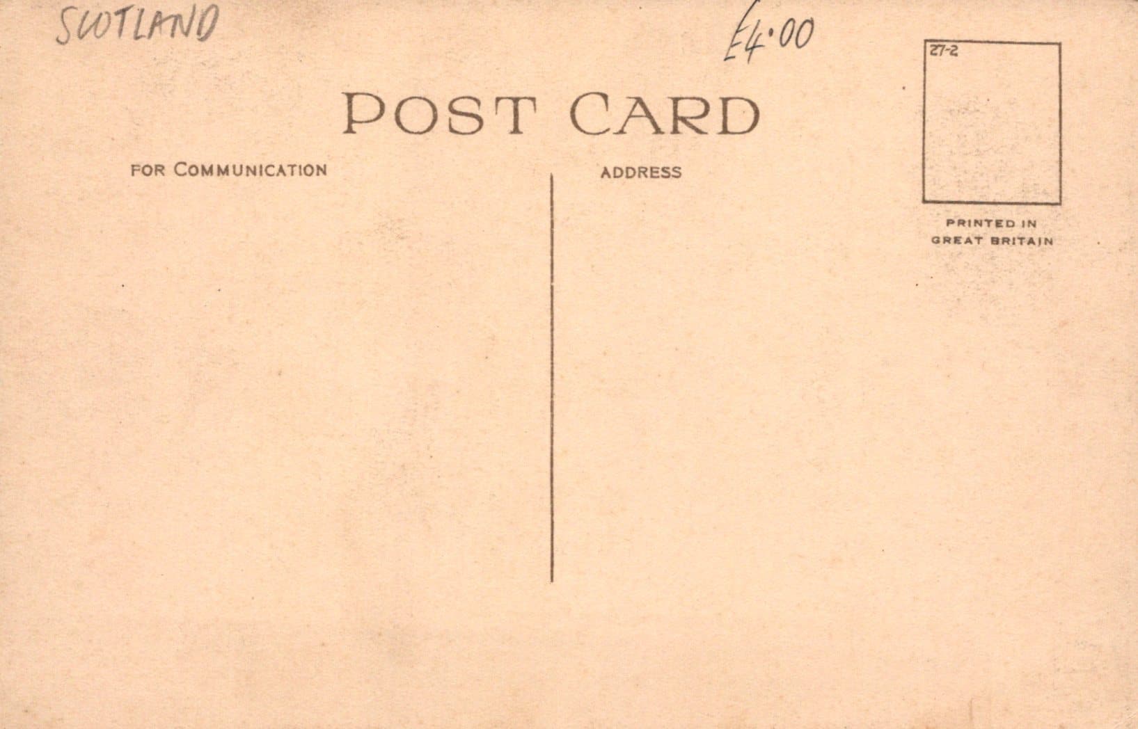 Scotland Postcard - Entrance Lodge, Meggernie Castle, Glenlyon - Mo’s Postcards 