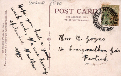 Scotland Postcard - High Street, Burntisland, From Links, 1905 - Mo’s Postcards 