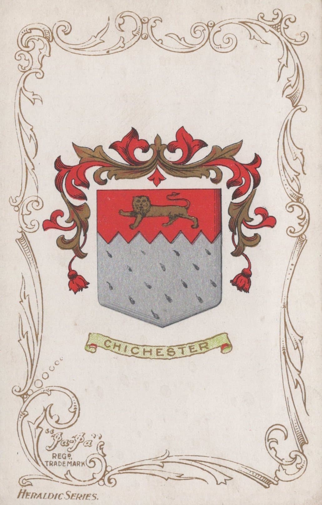 Heraldic Postcard - Chichester - Ja-Ja Heraldic Series - Mo’s Postcards 