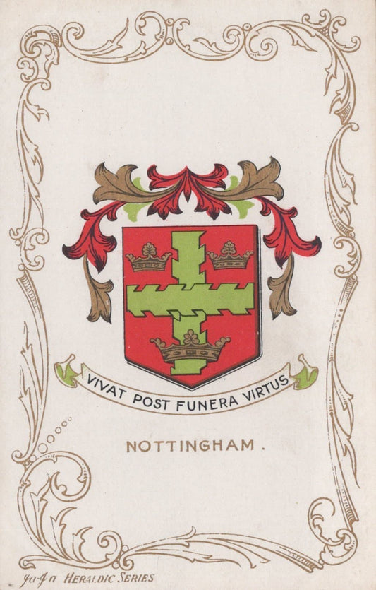 Heraldic Postcard - Nottingham - Ja-Ja Heraldic Series - Mo’s Postcards 