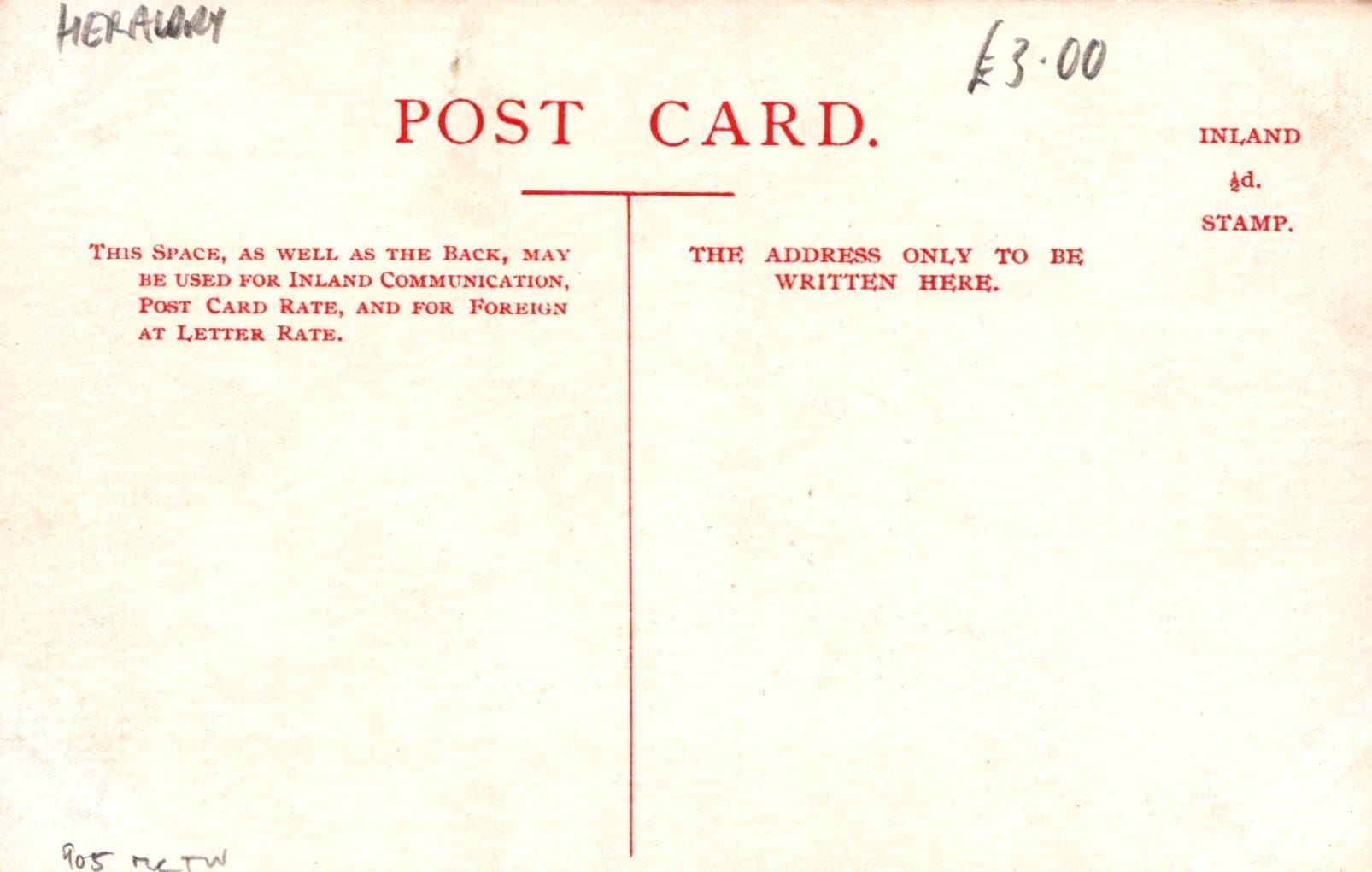 Heraldic Postcard - Nottingham - Ja-Ja Heraldic Series - Mo’s Postcards 