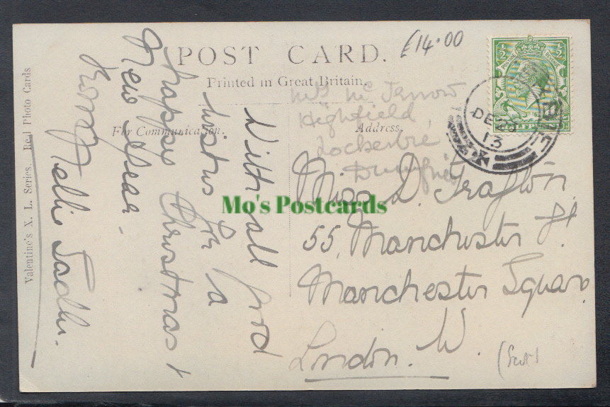 Scotland Postcard - High Street Looking North, Lockerbie, 1913 - Mo’s Postcards 