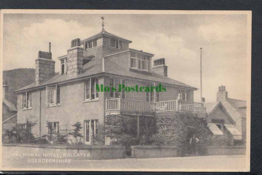 Scotland Postcard - Balmoral Hotel, Ballater, Aberdeenshire, 1934 - Mo’s Postcards 