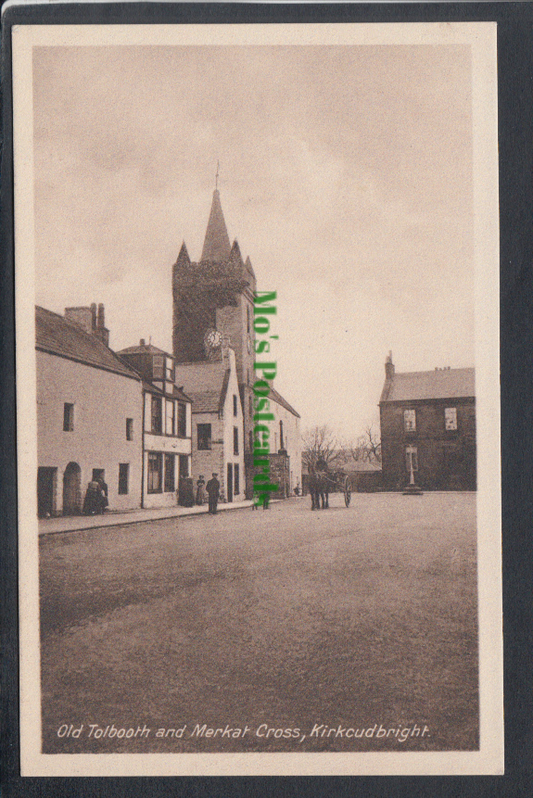 Scotland Postcard - Old Tolbooth and Merkat Cross, Kirkcudbright - Mo’s Postcards 