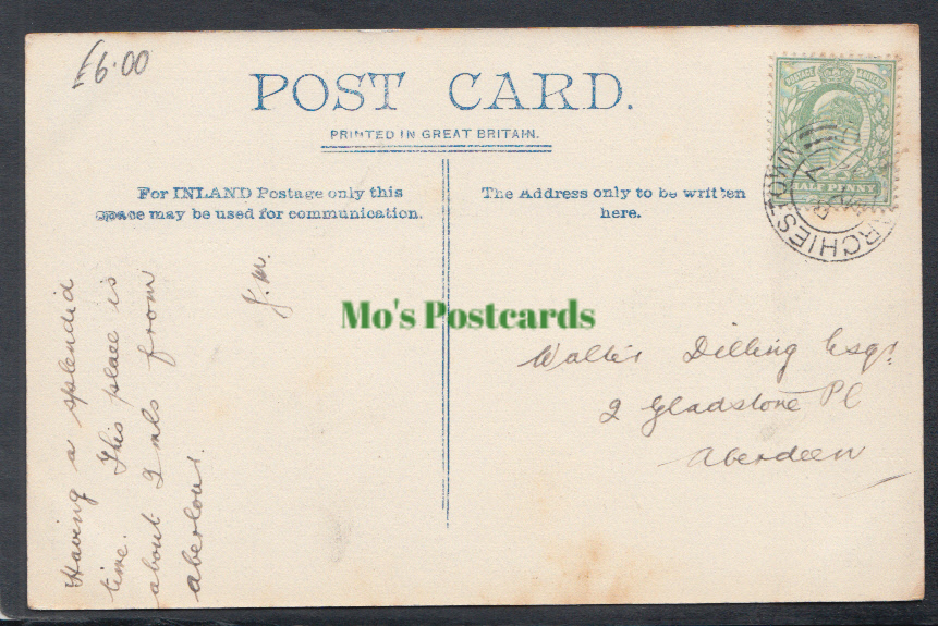 Scotland Postcard - Wester Elchies House, Archiestown, 1906 - Mo’s Postcards 