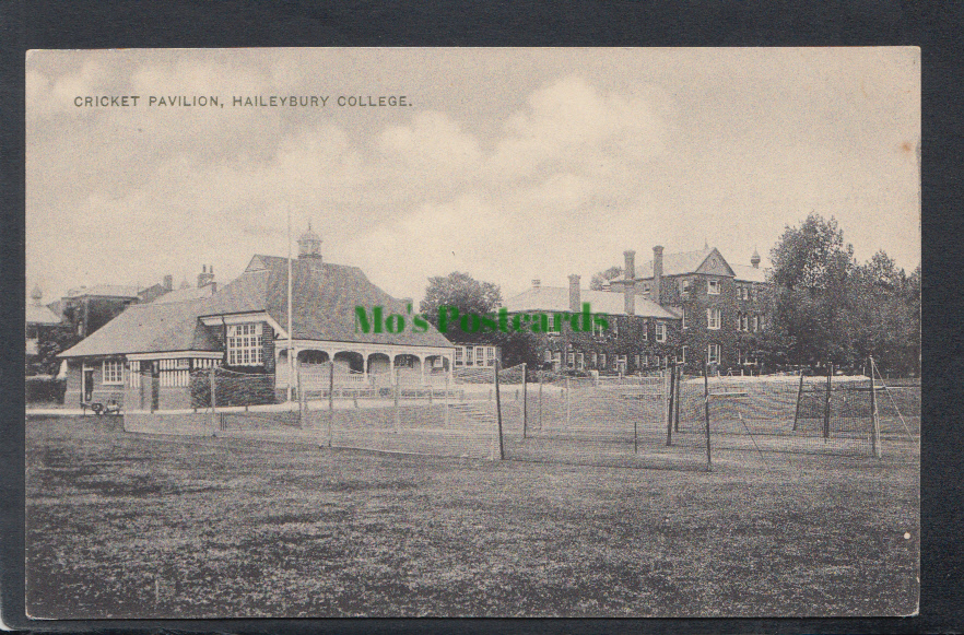 Hertfordshire Postcard - Cricket Pavilion, Haileybury College - Mo’s Postcards 