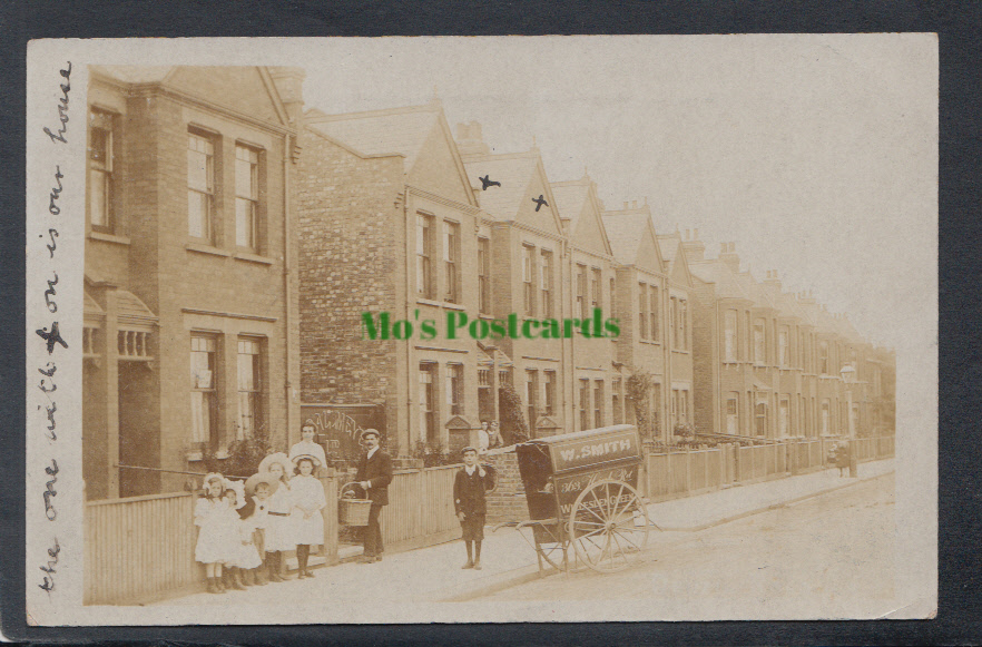 London Postcard - W.Smith Grocers Merchant Delivery Cart, Willesden Green, 1907 - Mo’s Postcards 
