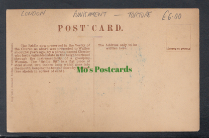 Surrey Postcard - The "Scold's" of The Gossip's Bridle in Walton Church - Mo’s Postcards 