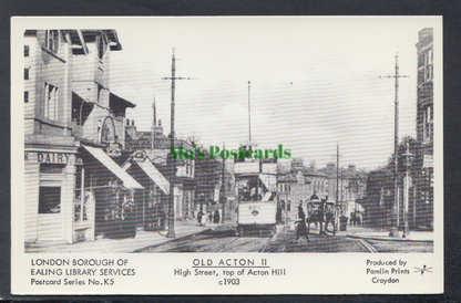 London Postcard - Old Action - High Street, Top of Action Hill c1903 - Repro - Mo’s Postcards 