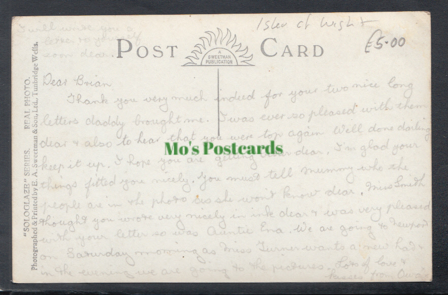 Isle of Wight Postcard - High Street & Victoria Memorial, Newport - Mo’s Postcards 