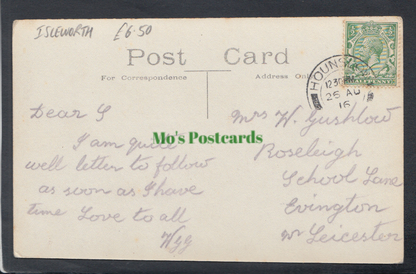 London Postcard - Boro College, Spring Grove, Isleworth, 1916 - Mo’s Postcards 