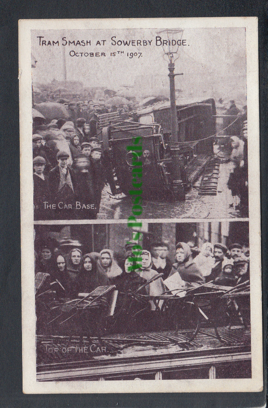 Tram Smash at Sowerby Bridge, Yorkshire