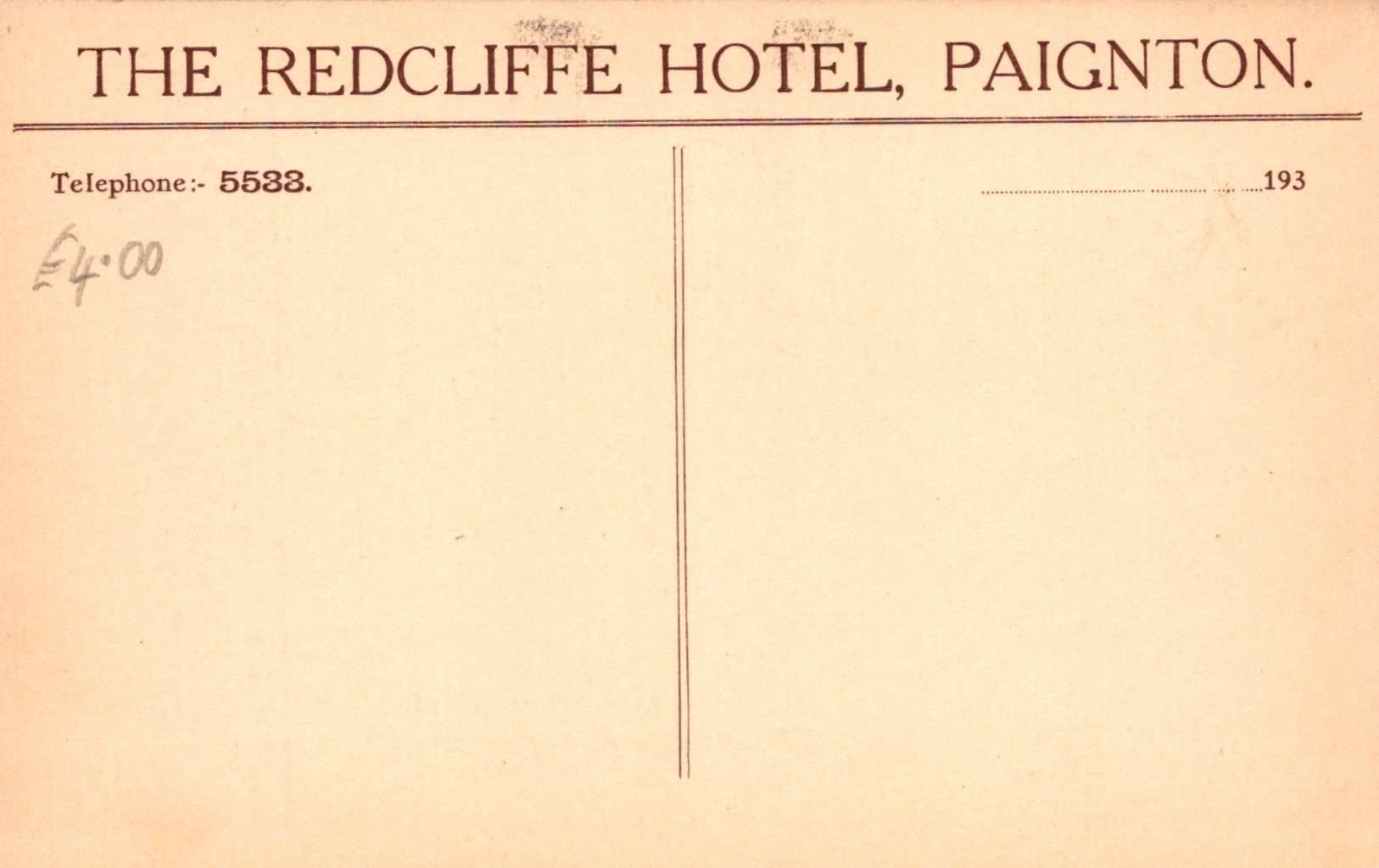 Devon Postcard - The Redcliffe Hotel, Paignton - Mo’s Postcards 