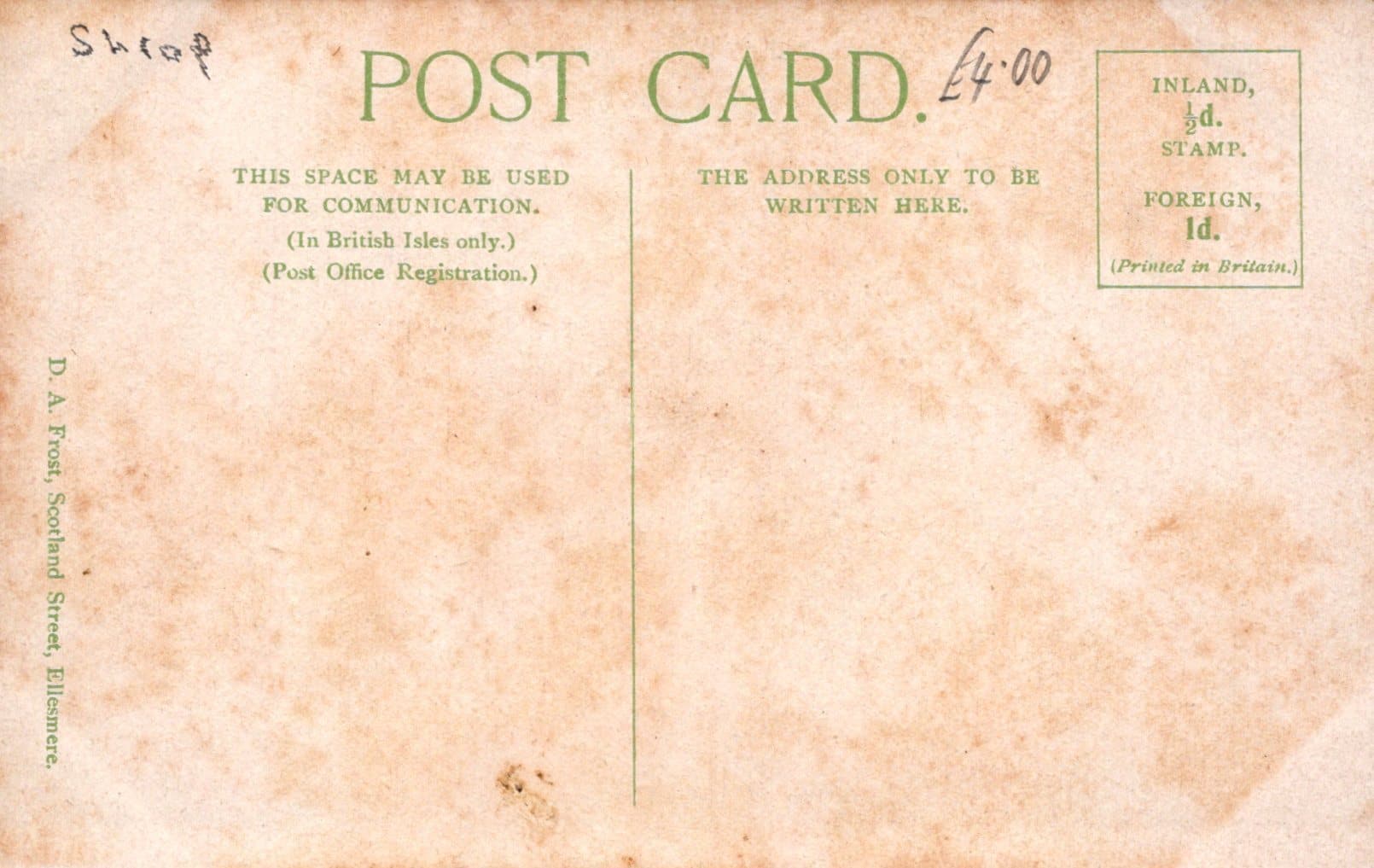 Shropshire Postcard - The Town Hall & Square, Ellesmere - Mo’s Postcards 