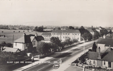 Leicestershire Postcard - Blaby Lane and School, South Wigston - Mo’s Postcards 