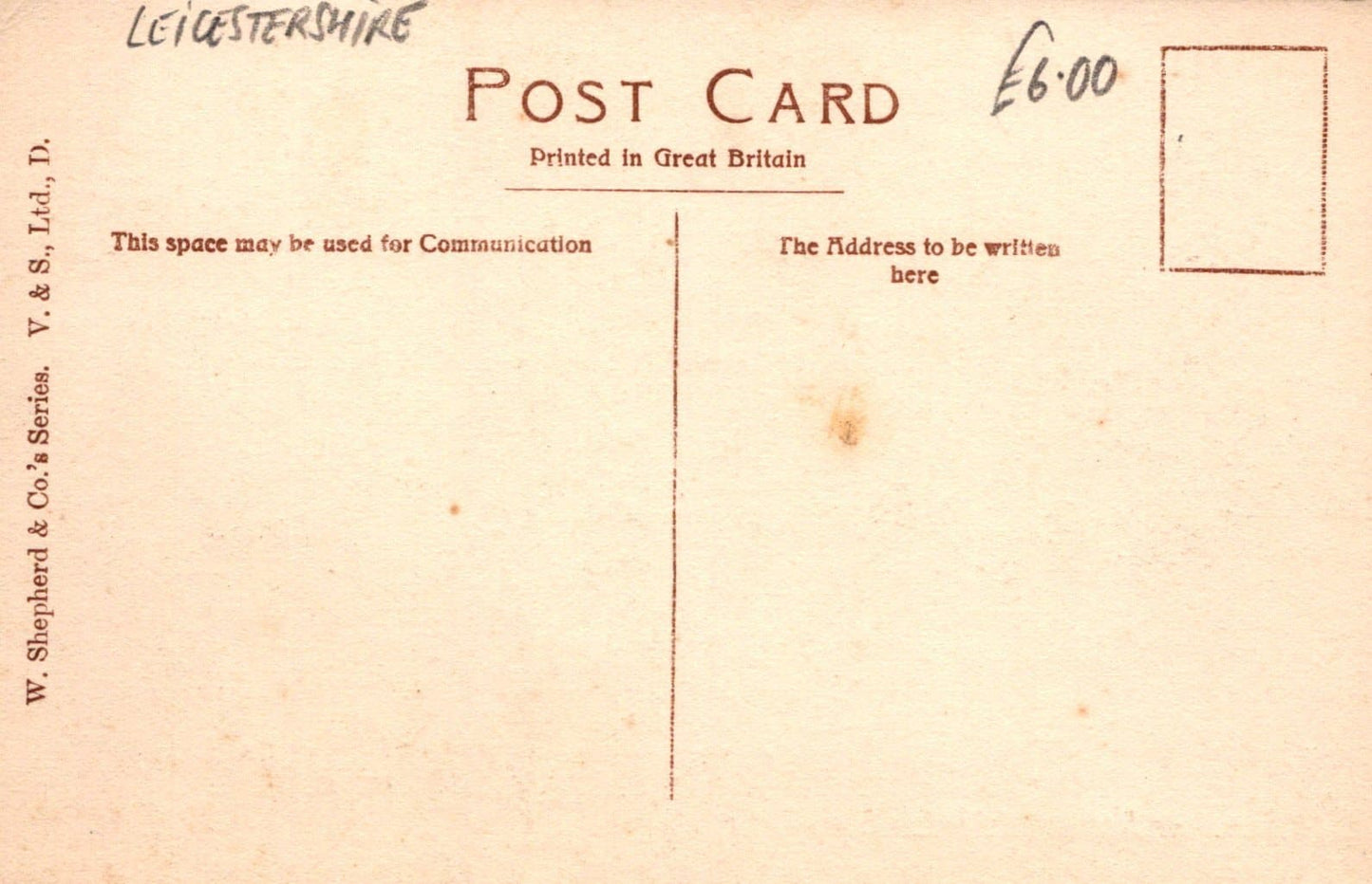Leicestershire Postcard - Grammar School, Market Bosworth - Mo’s Postcards 