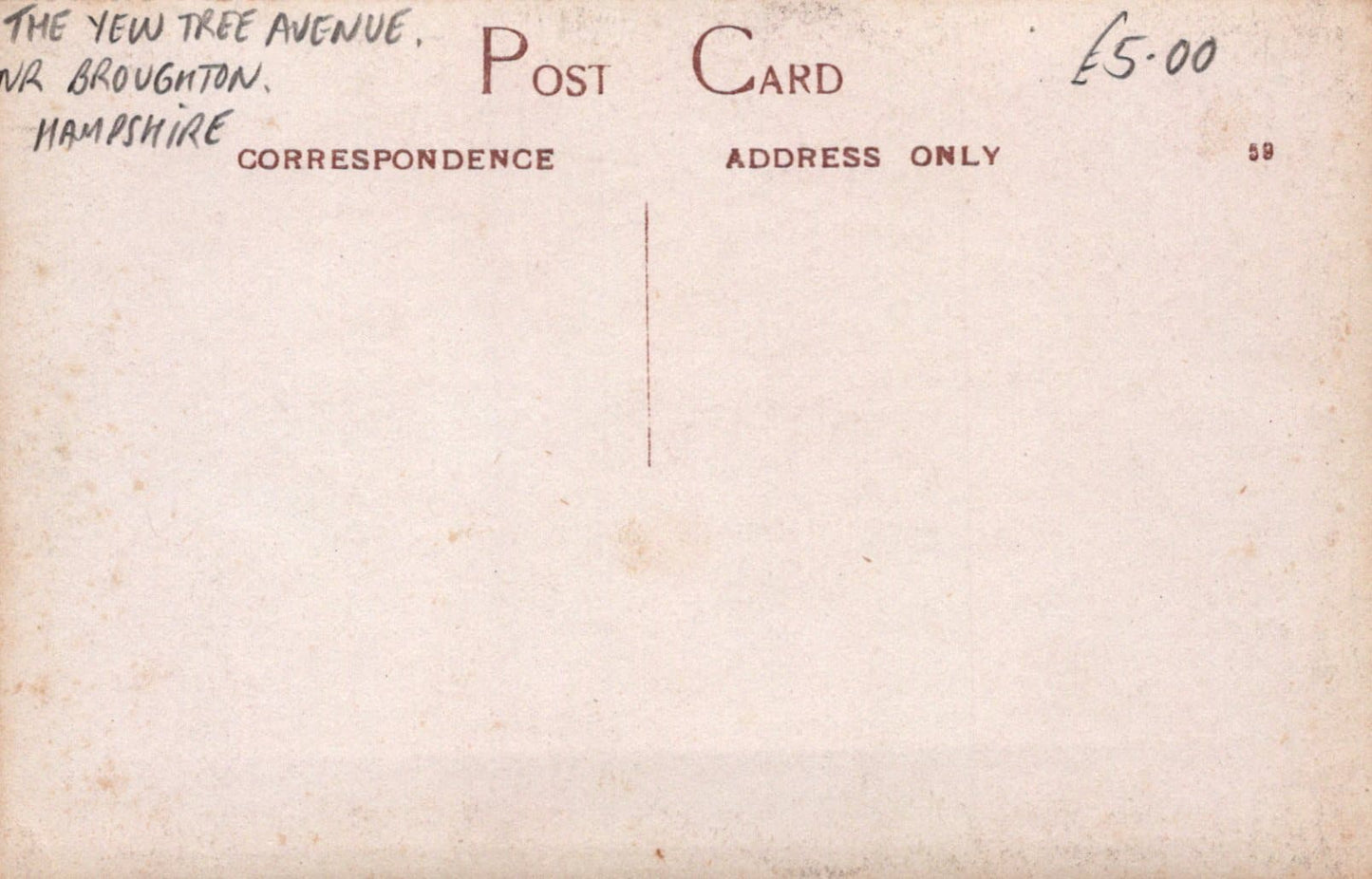 Hampshire Postcard - The Yew Tree Avenue, Near Broughton - Mo’s Postcards 