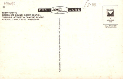 Hampshire Postcard - Ferny Crofts, Scout Council Training, Activity & Camping Centre, Beaulieu - Mo’s Postcards 