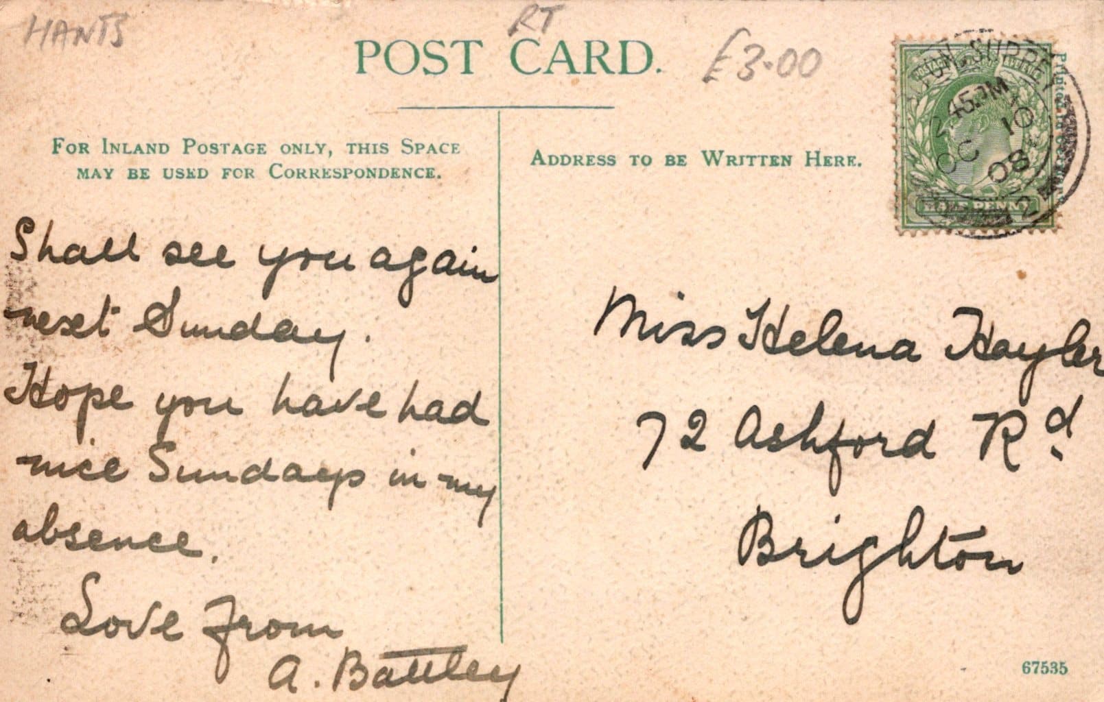 Hampshire Postcard - The Westgate, Winchester, 1908 - Mo’s Postcards 